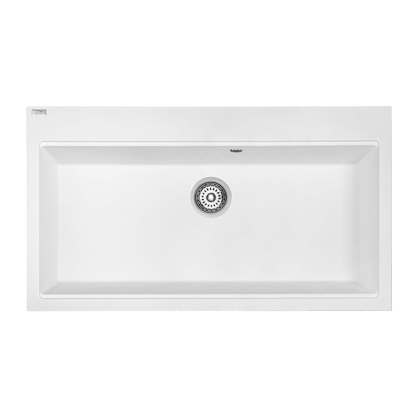 Laveo Tau 900 Granite Composite Kitchen Sink 1 Bowl - White