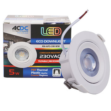 100-240AC 5W Warm White Adj. LED Downlight Diameter 90mm