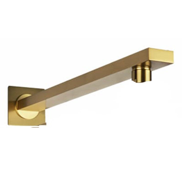 Riova Shower Arm Square- Brushed Gold