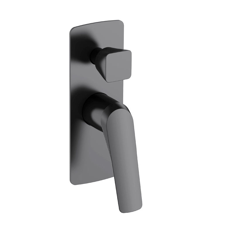Fabro Shower Mixer With Diverter Brass- Gun Metal Grey
