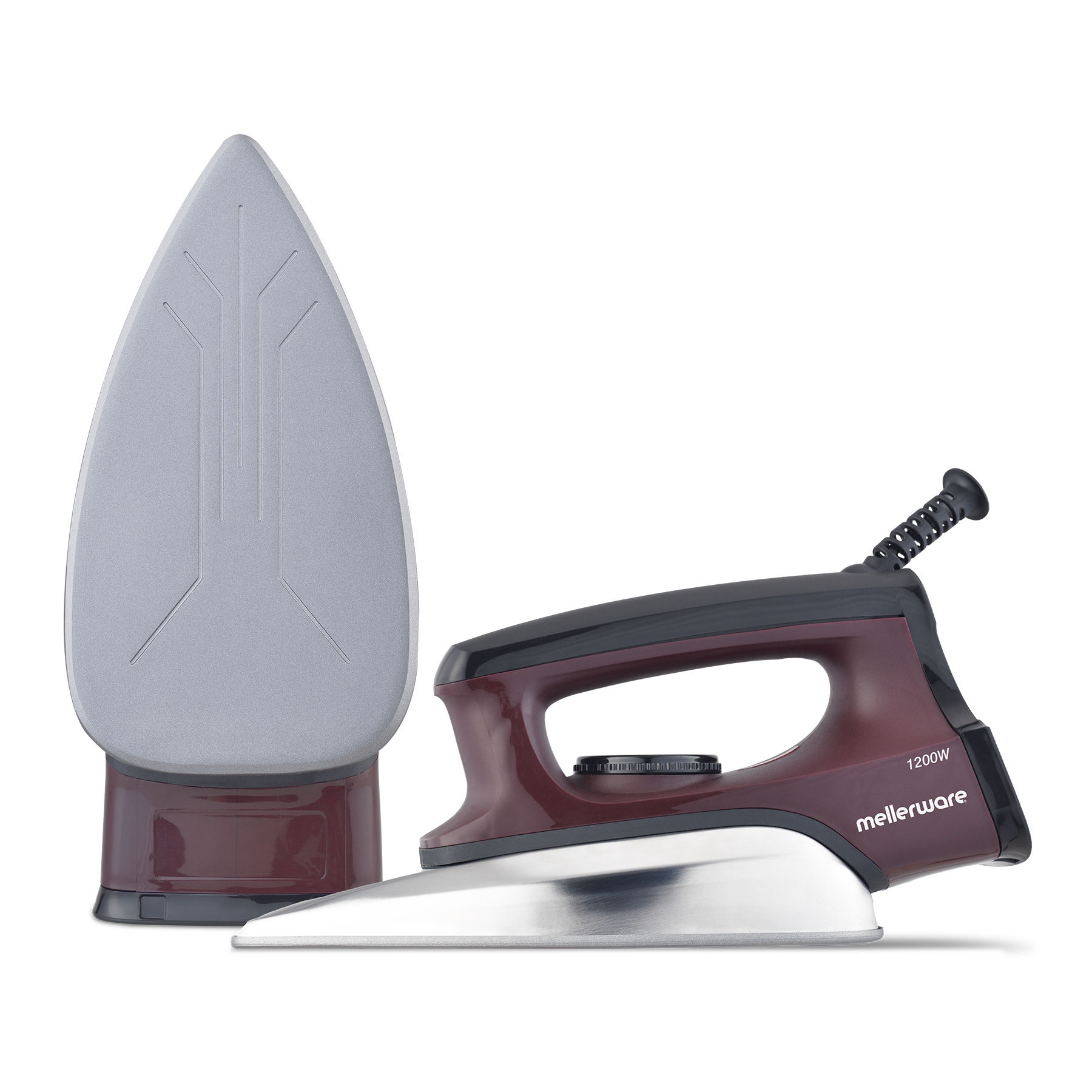 Mellerware Iron Dry Non-Stick Brown Soleplate 1100 - 1300W Hercules