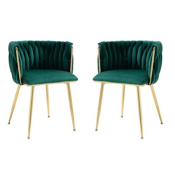 Prestige Home - Set of 2 - Ayaan Green Velvet Dining Chair