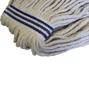 Janitorial fan mop head refill Blue & white webbing 400g