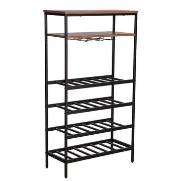 Everfurn Symphony Wine Rack, Steel Frame, Adjustable Feet