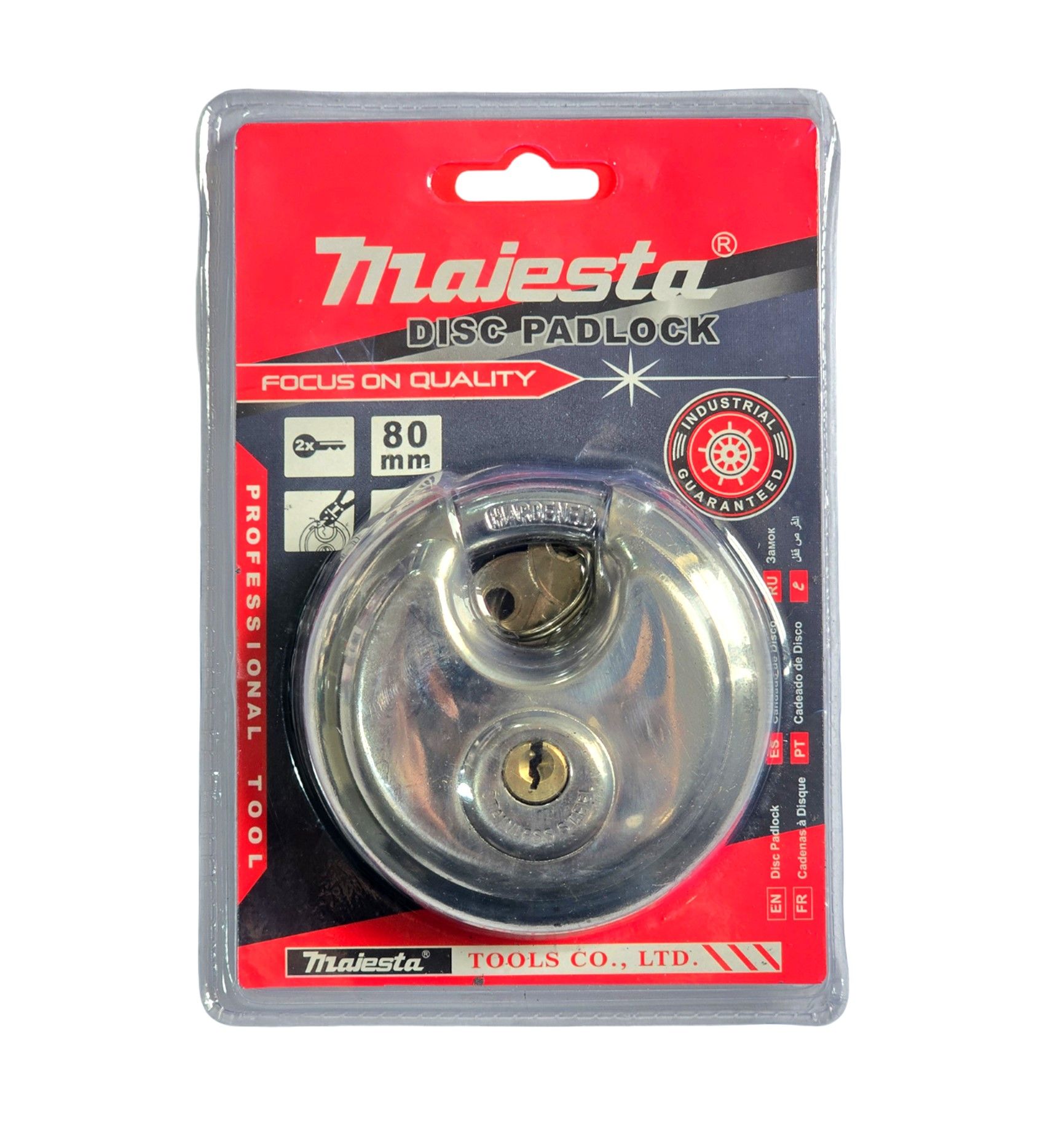 Majesta Discus Security Padlock 80mm