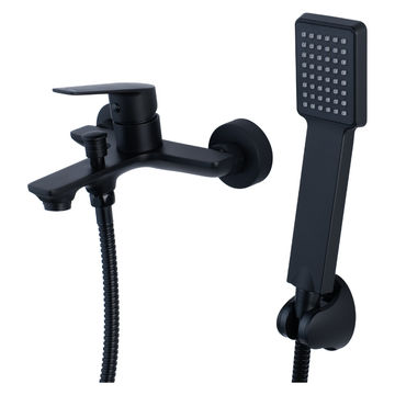 BATH MIXER WITH HAND SHOWER - MATT BLACK TURBO (RELISH)