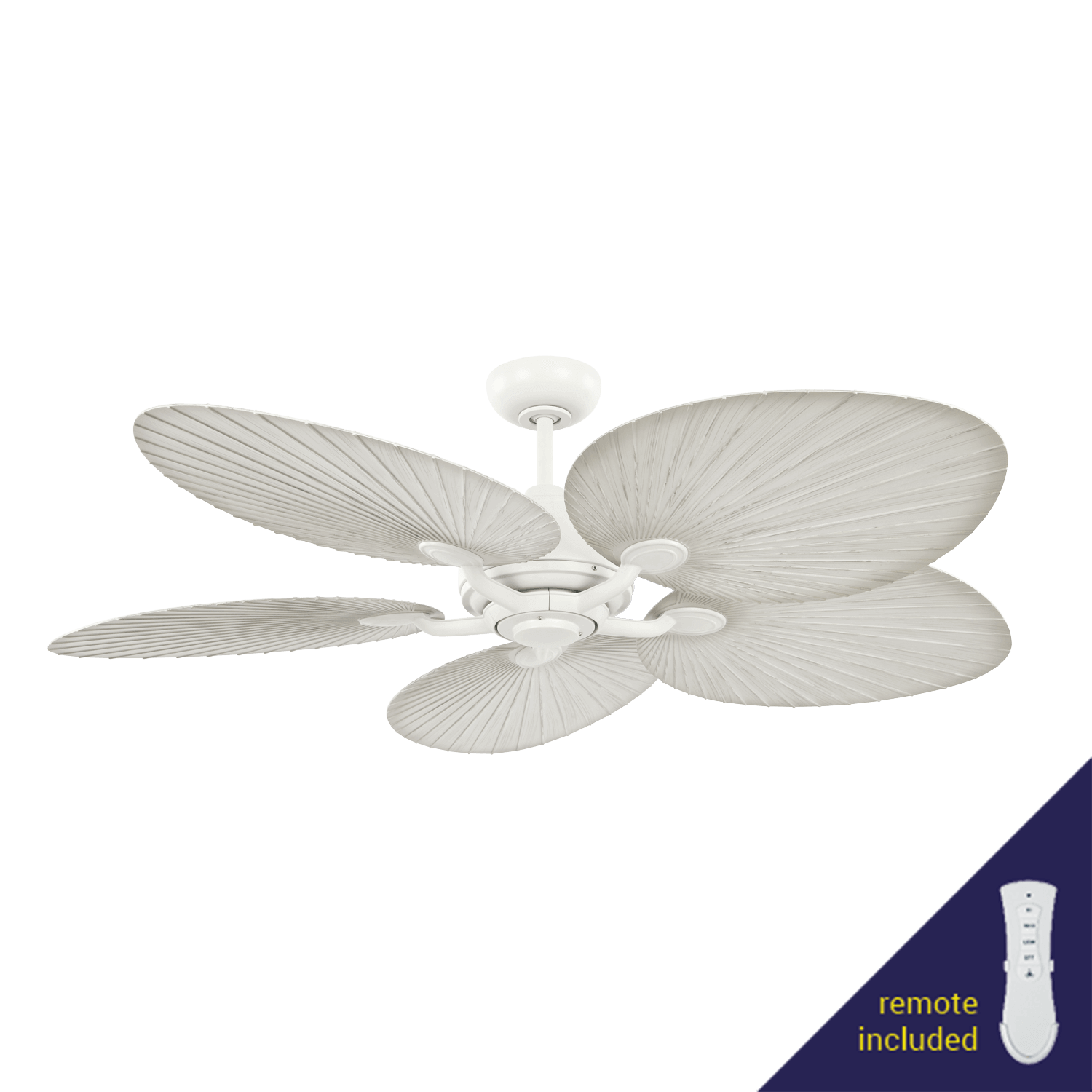 Zebbies Lighting Alocasia White 80W AC Ceiling Fan with 5 ABS Blades