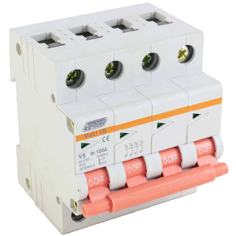 VS4P100-100A Four Pole Isolator Switch