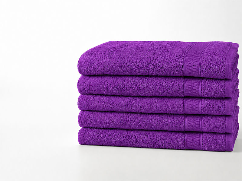 Plush 450GSM 70x130cms Bath Towels - 05 Pc Pack - Royal Lilac
