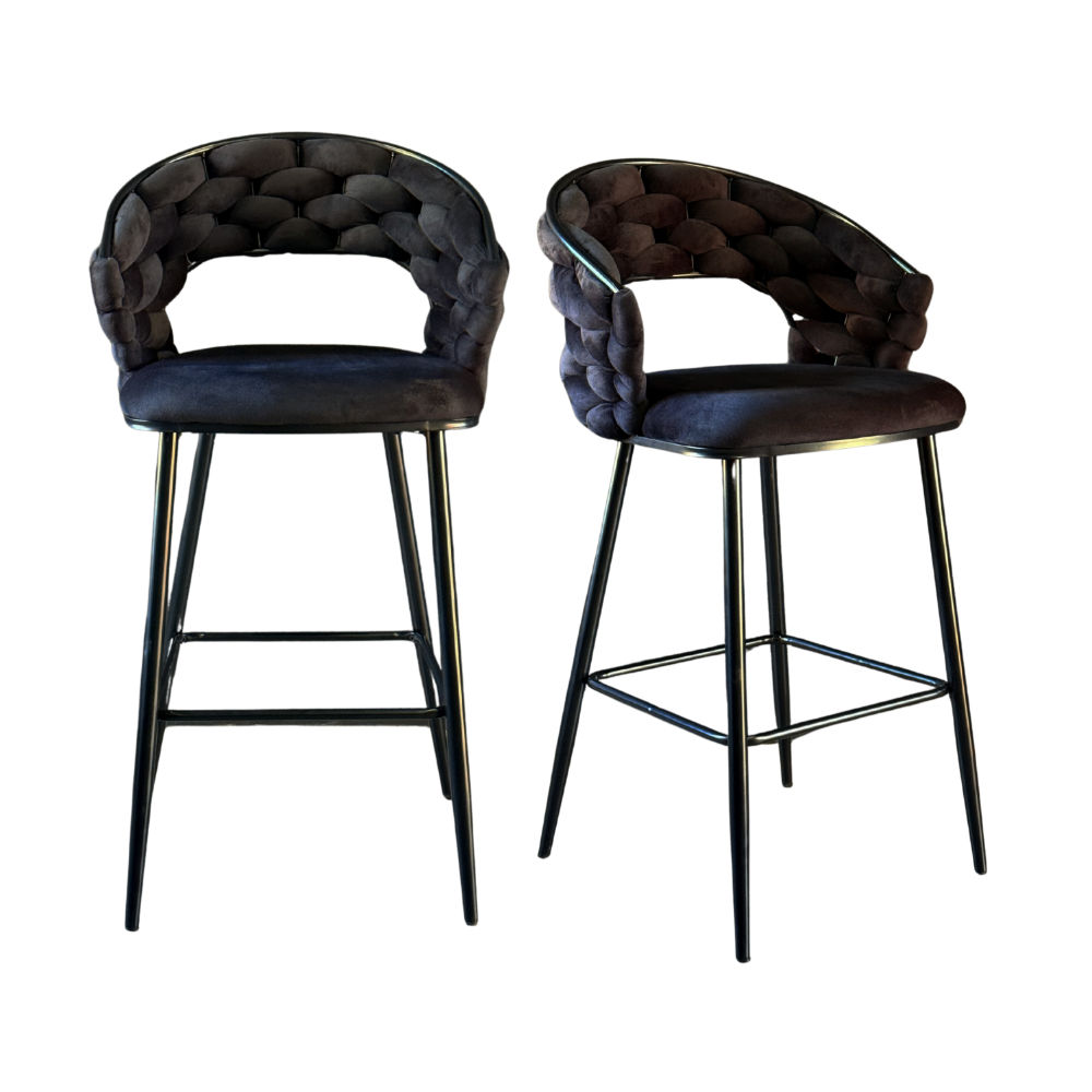 KC FURN - Venus Velvet Barstool (grey)