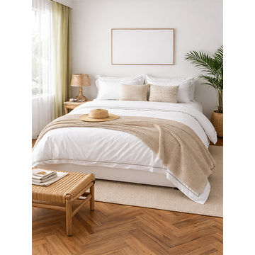 Premium Collection - Satin Stitch Duvet Cover Set - Olive Green - Super King - (6 Sets)