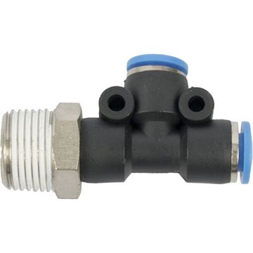 Aircraft Pu Hose Fitting Tee 8mm x 8mm x 3/8"M