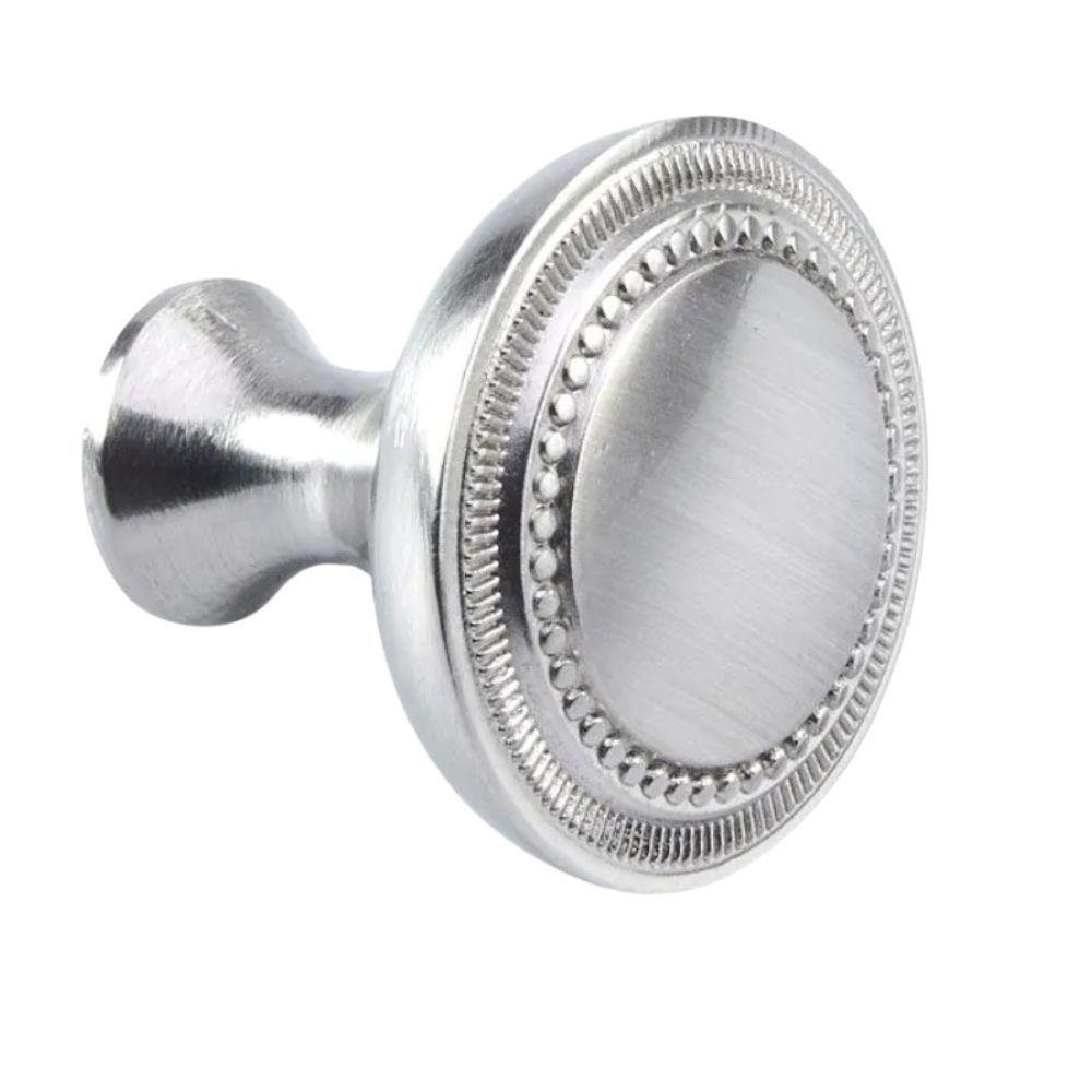Pack of 6 x Knob, Fancy, Brushed Satin Nickel, 32mm