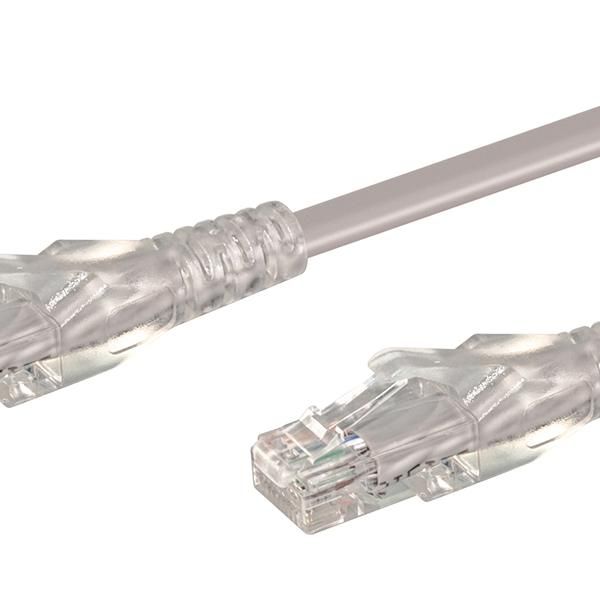 Linkqnet Rj45 Cat6 Anti-Snag Moulded Pvc Network Flylead - Grey - 1M
