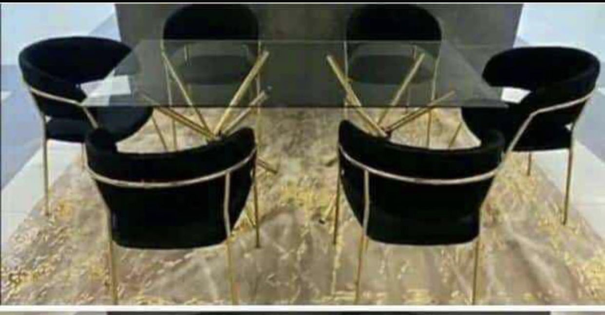 IG Furn- JY 6 Seater Dining Set Black