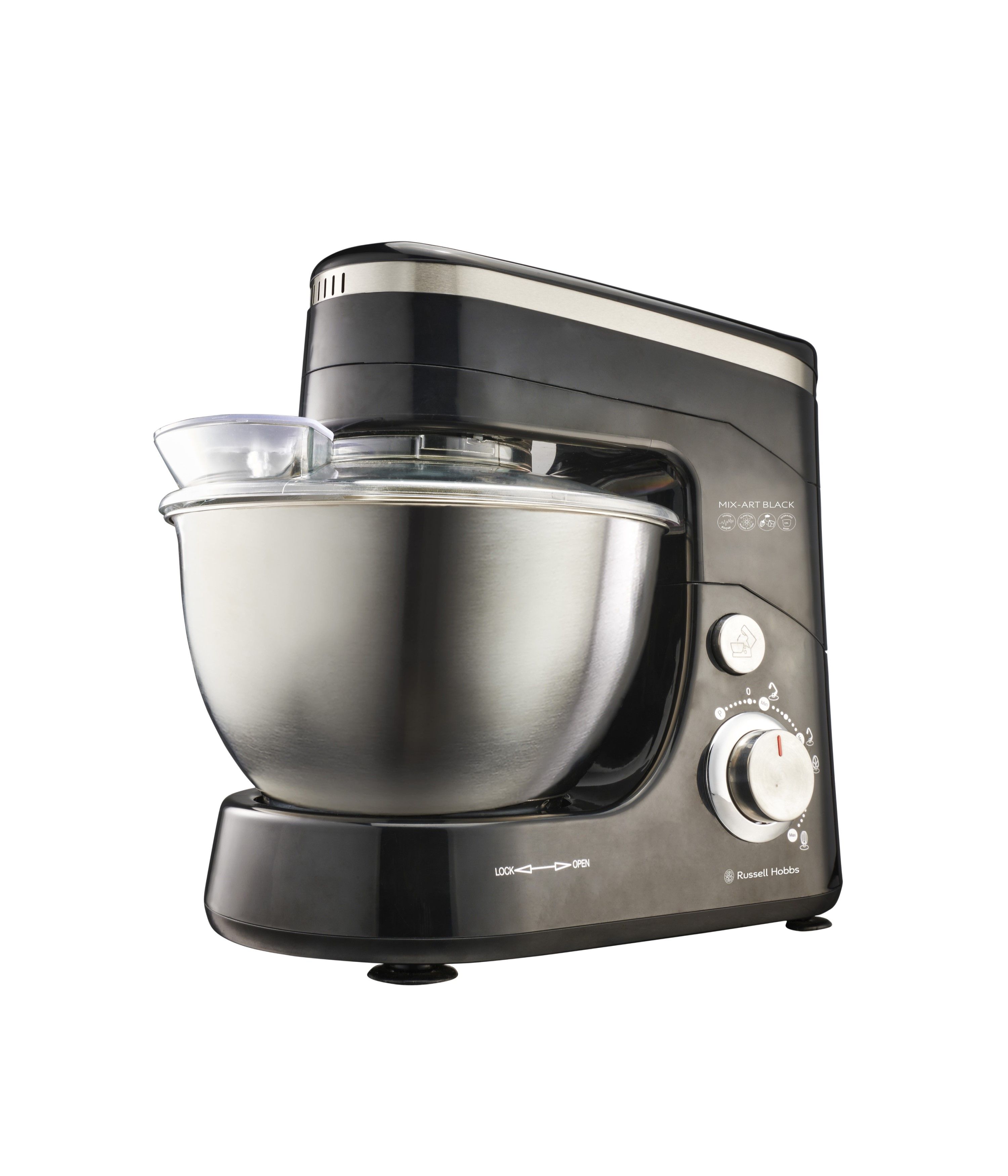 RHSB240 RUSSELL HOBBS 600W MIX-ART BLACK STAND BOWL MIXER