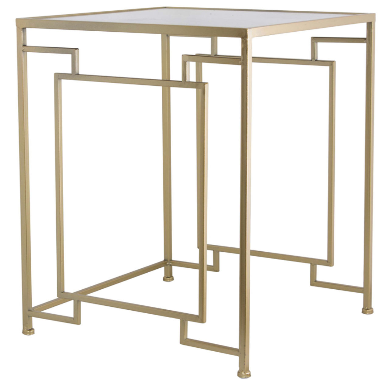 Gold Glass Square Side Table | LEROY MERLIN South Africa