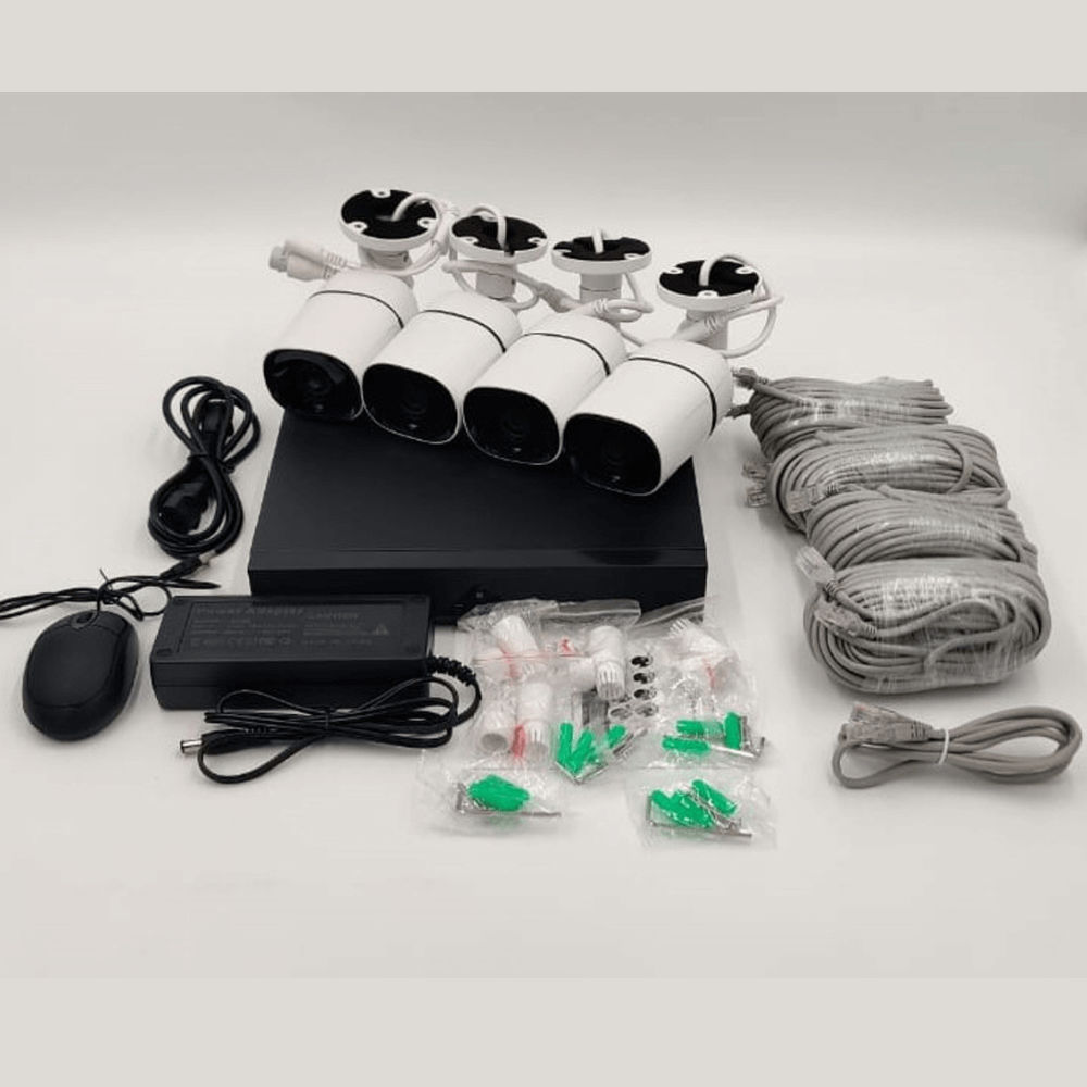 Security Camera Kit 4-Port NVR POE Full Kit