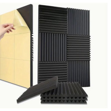 Echo-Less Self-Adhesive Acoustic Foam Wedge Panels 2.5cm (12 Pack)
