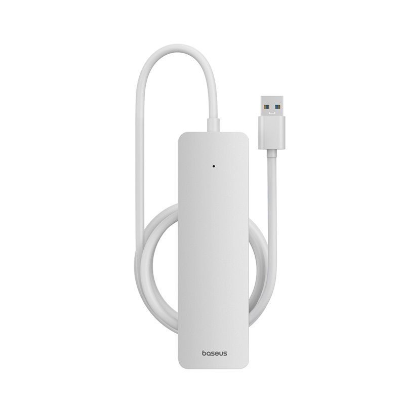 Baseus UltraJoy Series 4-in-1 Hub Adapter (1m Cable) - with 4x USB 3.0 Ports - White