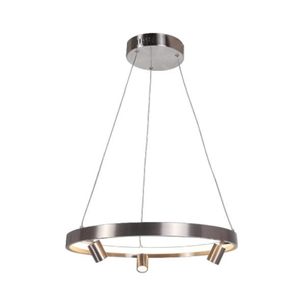 230v 21W LED 48cm Crown+3 Spot 3W LED Pendant