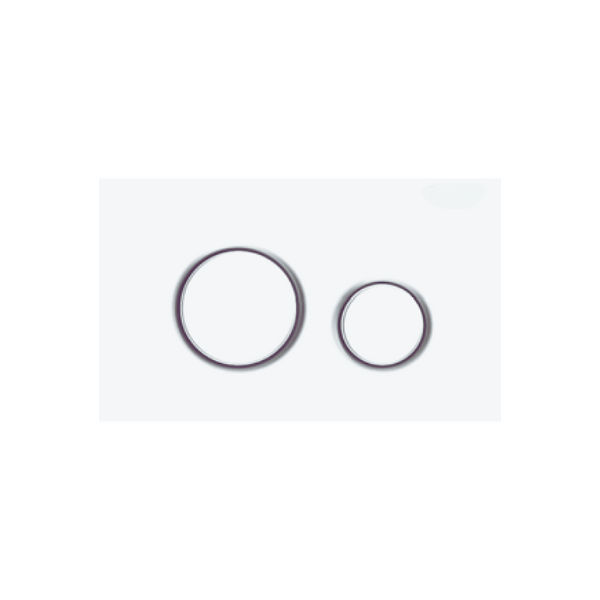 R/S FLUSH PLATE - MATT WHITE - DUAL - AD003-W