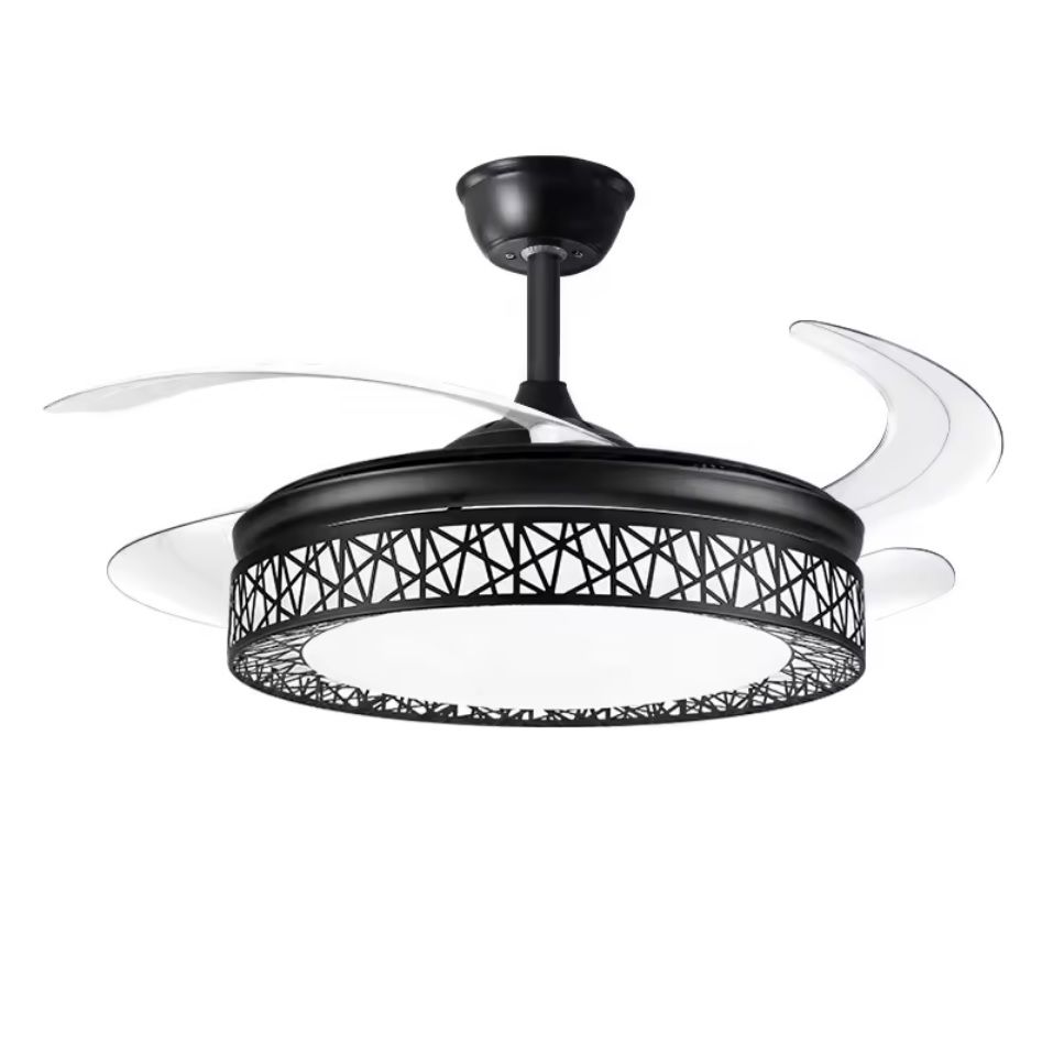 Bird-Nest Style Ceiling Fan With Retractable Blades And Remote -EMS