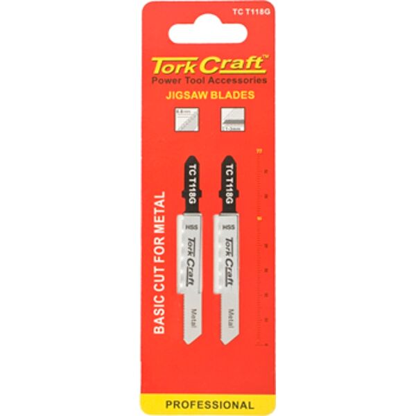 T-Shank Jigsaw Blade For Metal .8Mm 28Tpi 75Mm 2Pc