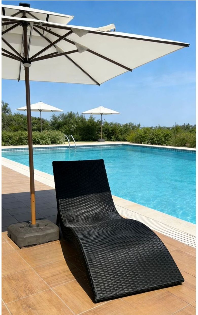 White Cantilever Patio Umbrella