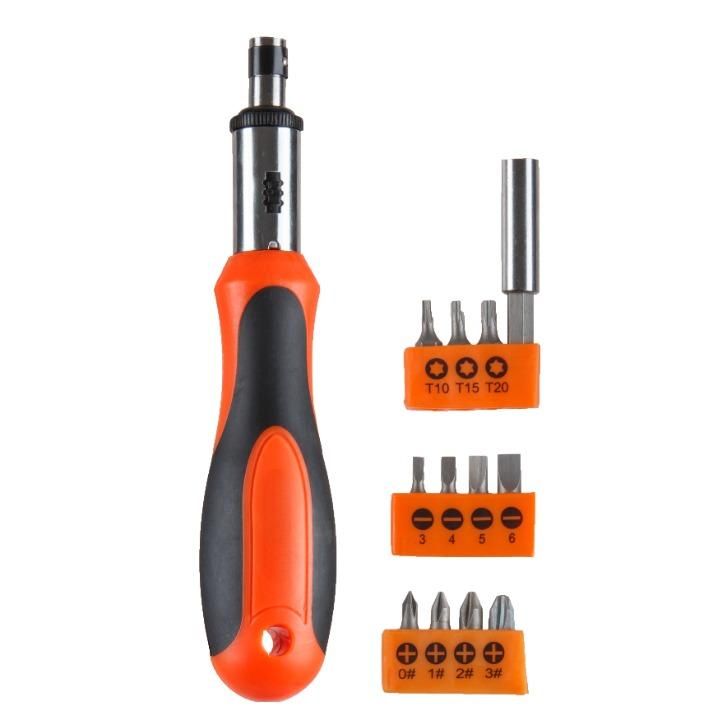 Ratchet Screwdriver/Bit 12-In-1 Set - 3 Pack