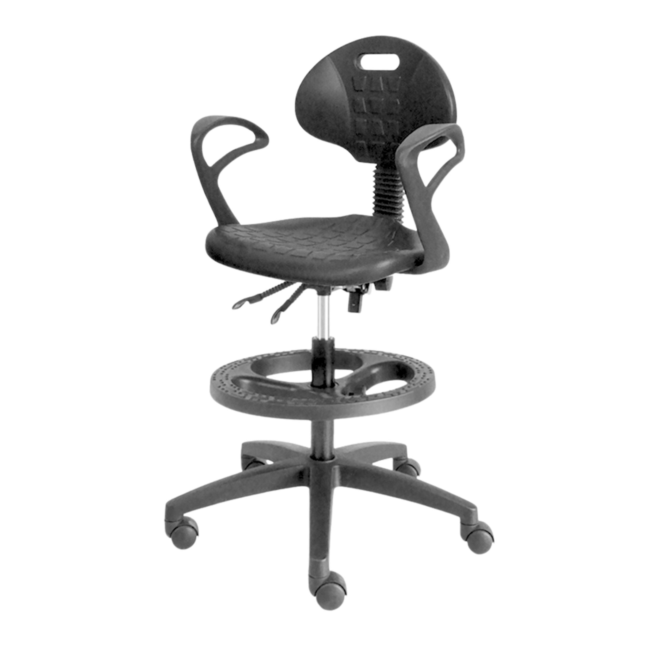 Industrial Stool Chair: The Simple - Tall (With Arms)