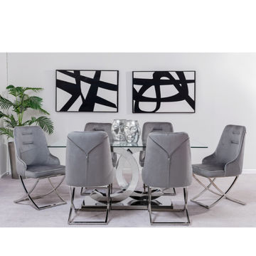 KC Furn-Sapphire 6 Seater Dining Set