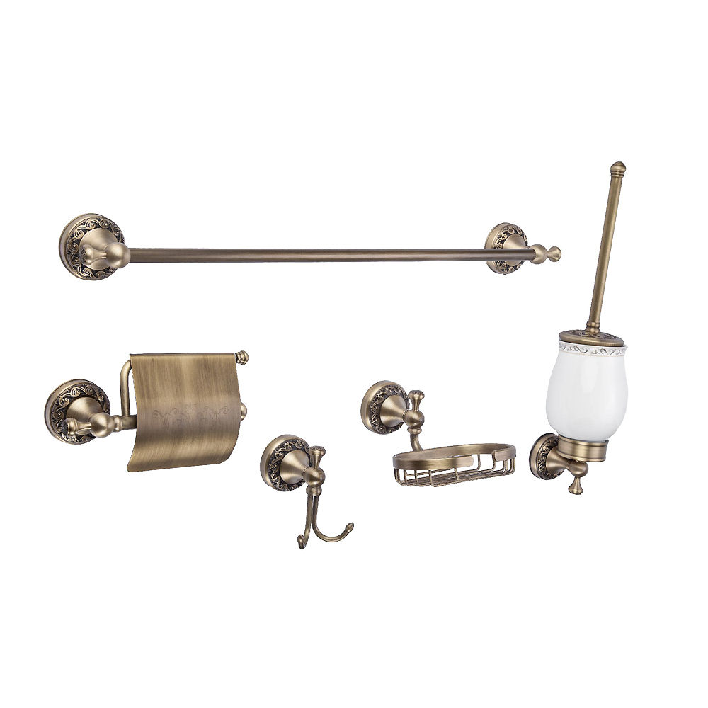 TBTF020- 5 piece Brass bathroom accessories kit