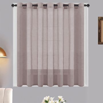 Matoc Designs Shorter Curtain -Mystic Voile -Cinnamon -Eyelet -Single Layer - 300cm W x 123cm H