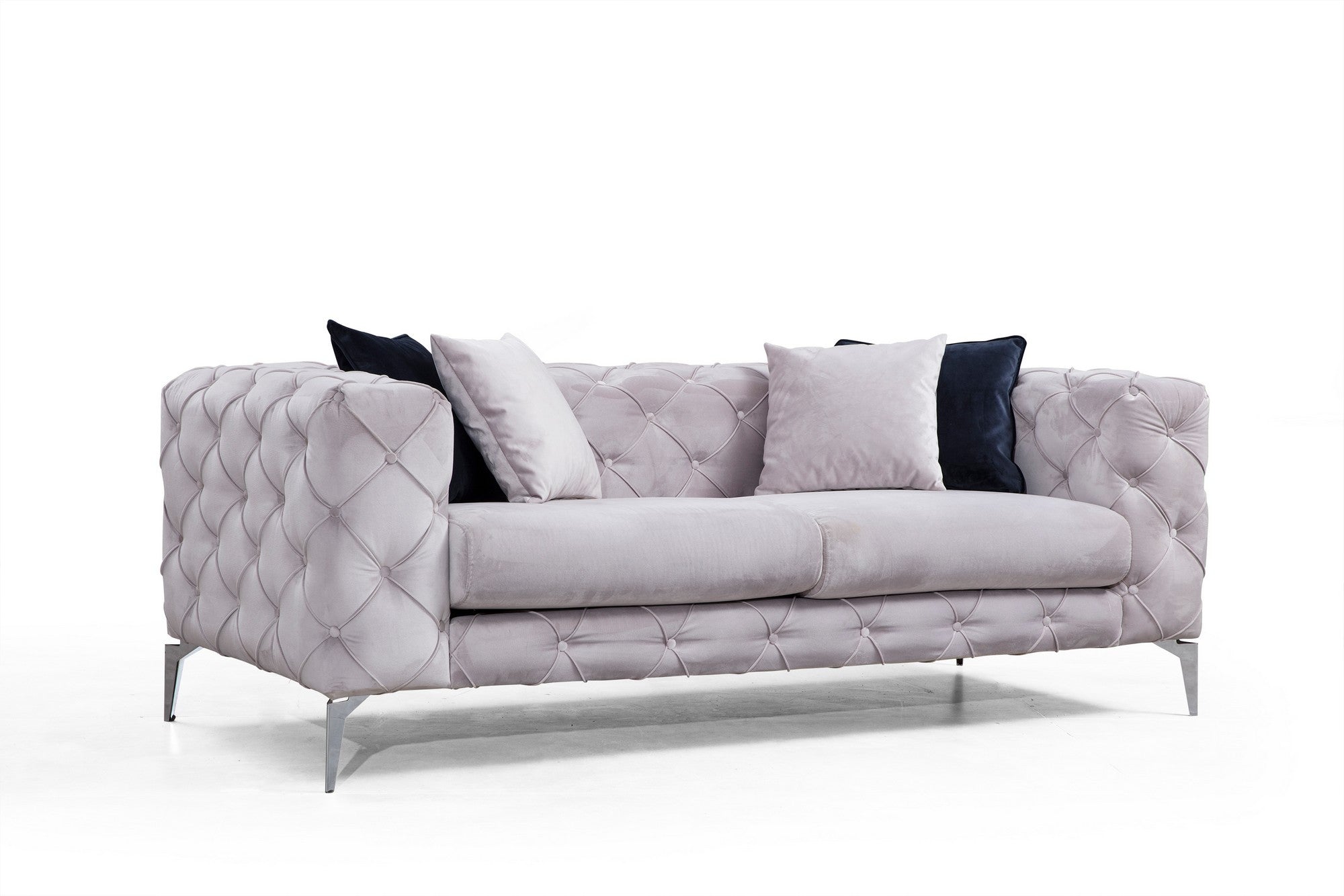 Figure It Out Furniture Como 2 Seater - Light Grey