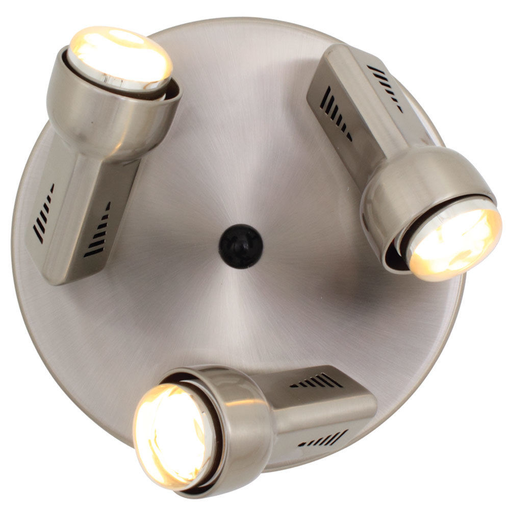 De Lightsa - 3 Lights - Spot Light - 235mm - Satin Chrome
