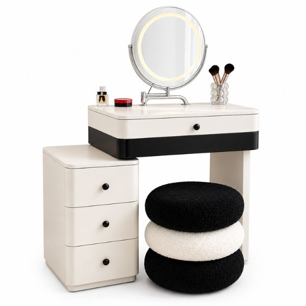 Tiara Modern Dressing Table Black