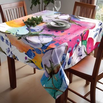 Cotton Blossoms Square Tablecloth