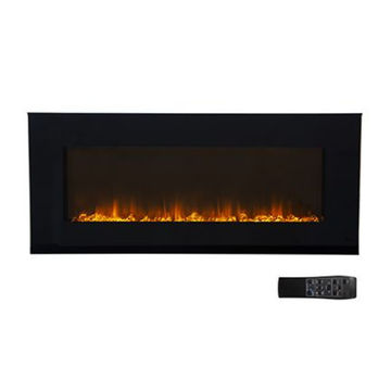 Fireplace Decorative Flat Glass Indoor with Diamonds