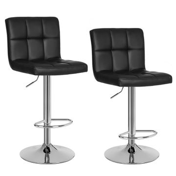 Songmics Adjustable Swivel Bar Chair with Backrest, Set of 2