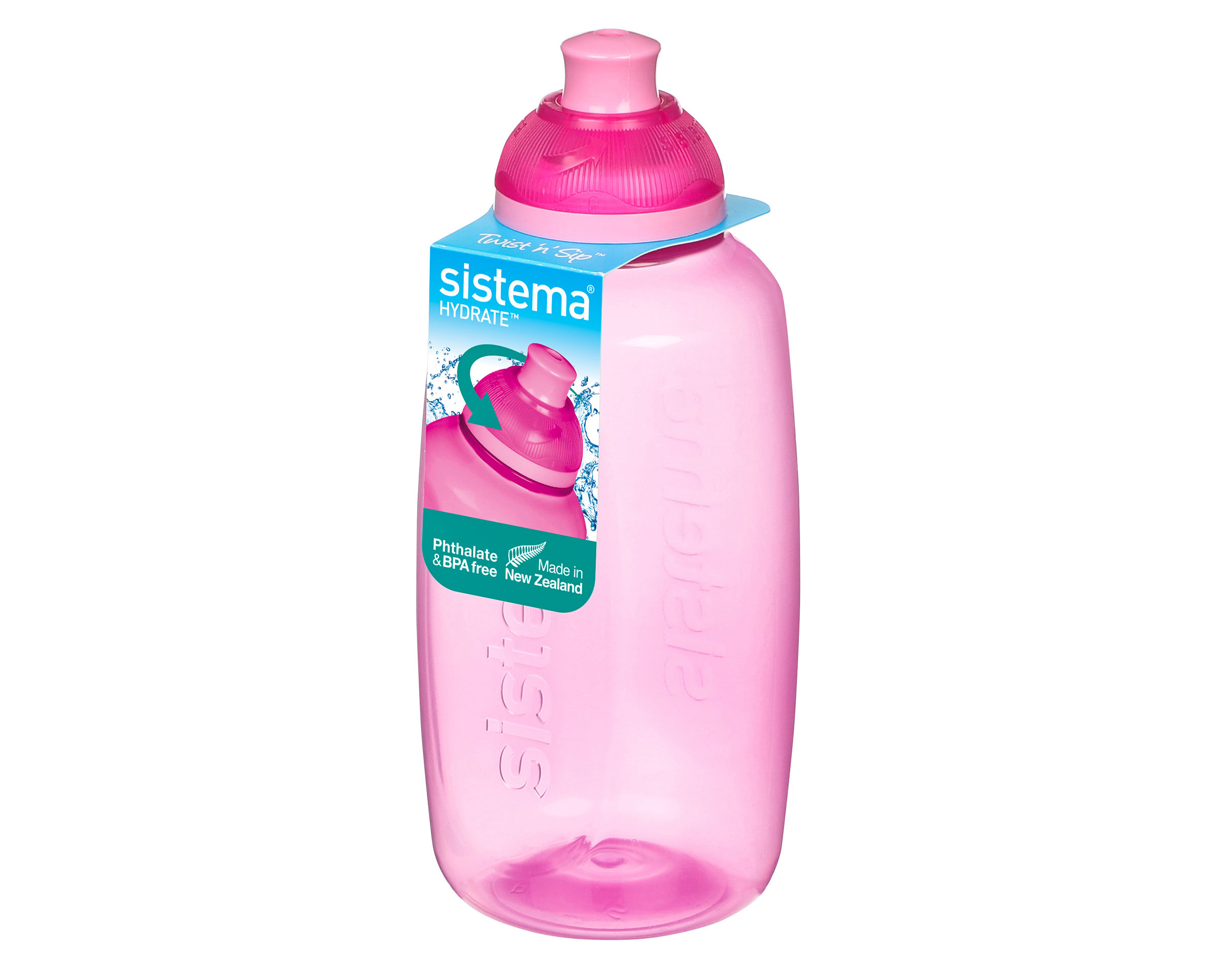 Sistema 380ml Itsy Twist n Sip Bottle - Pink