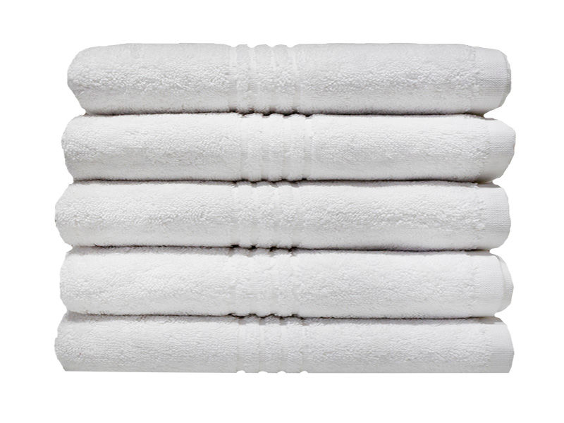 Bunty's Hotel Collection 600GSM 50x90cms Hand Towels - 05 Pc Pack - Optical White