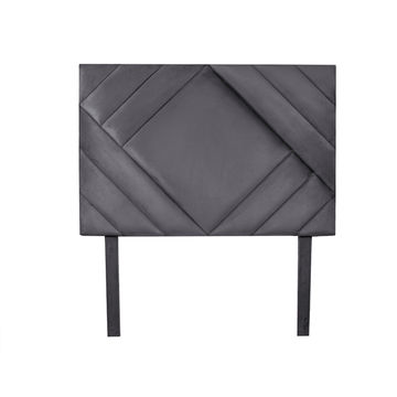 Nur Diagonal Panel Headboard Grey Single