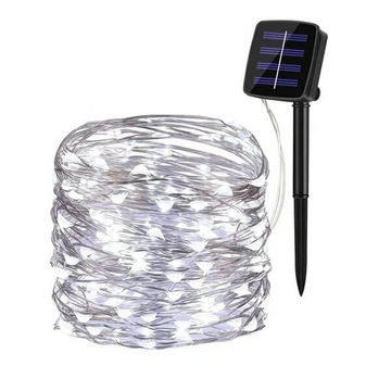 12m 100 LED Solar Color Light Strip - Cold Warm