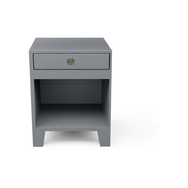 Furnwood Bedside Table One Drawer Dark Grey