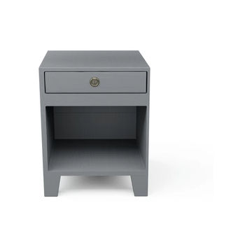 Furnwood Bedside Table One Drawer Dark Grey