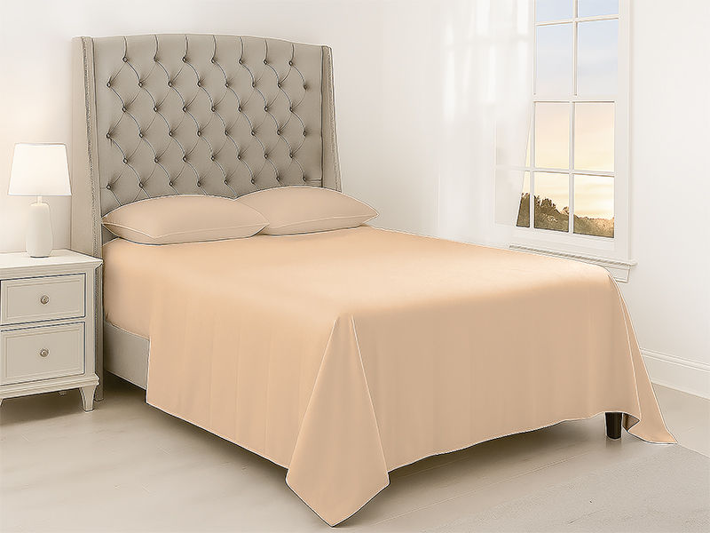 Simply Sleep - Everyday Collection Flat Sheet - 90GSM - Hazelnut - King XL(6pc)