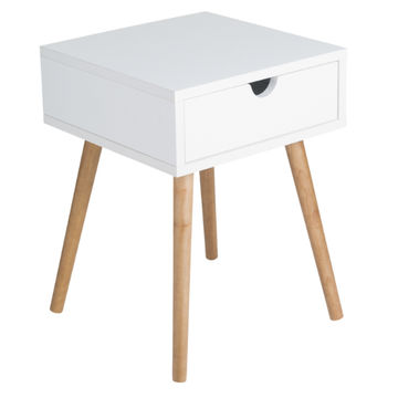 PISA 1 DRAWER PEDESTAL - OAK/WHITE