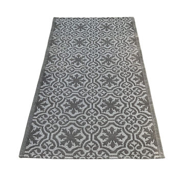 Rug It Up Indoor / Outdoor PVC Rug - Lucky Charms Black & Dark Grey - 200 x 120 cm