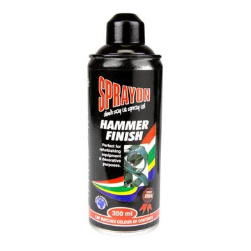Sprayon - Hammer Finish Spray Paint Black 350ml - 2 Pack
